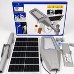 Lampara Solar de Exterior 400W – Luz de Calle IP66 con Panel y Control Remoto miniatura 1