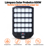 Lámpara Solar Probelco 600W — 25 Módulos LED, Control Remoto y 2 Años de Garantía miniatura 2
