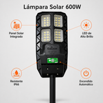 Lámpara Solar Cclamp 600W – Luz de Calle IP66 con Tubo y Control Remoto miniatura 6
