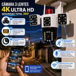 CÁMARA 3 LENTES 4K ULTRA HD – SEGURIDAD TOTAL 360° miniatura 3