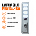 Lámpara Solar Industrial Hardy 400W GR1050S — Panel Integrado, Control Remoto y Brazo miniatura 2
