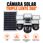 Cámara Solar Inteligente WiFi Triple Lente 360° — 3 Focos LED miniatura 2