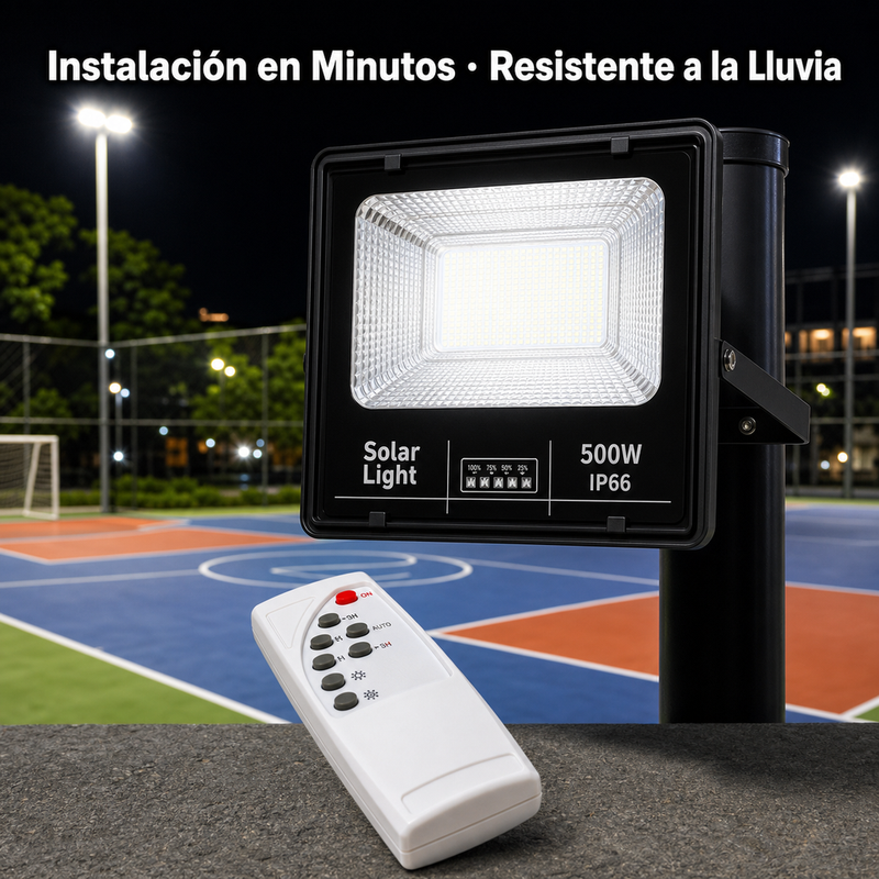 Reflector Solar Jortan 500W — Luz Potente con Control Remoto foto 6