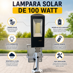 Lampara solar 100 watt con tubo de soporte miniatura 3