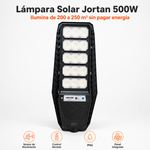 Lámpara Solar Jortan 500W – Luz de Calle Tamaño grande (75 × 29 cm)y Control Remoto miniatura 5