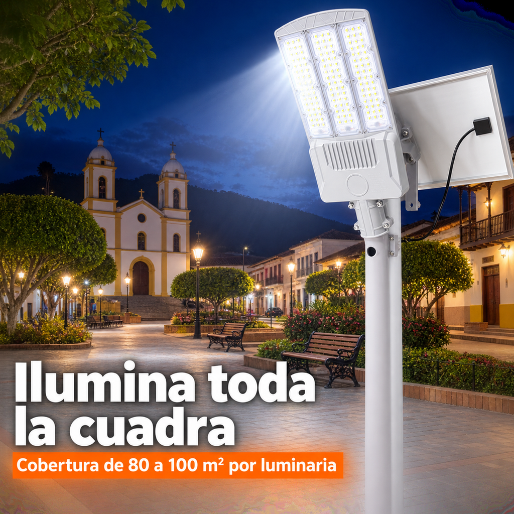 Lámpara Solar Hardy 1500W — Alumbrado Público con Panel Solar Independiente y Control Remoto - 3