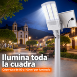 Lámpara Solar Hardy 1500W — Alumbrado Público con Panel Solar Independiente y Control Remoto miniatura 3