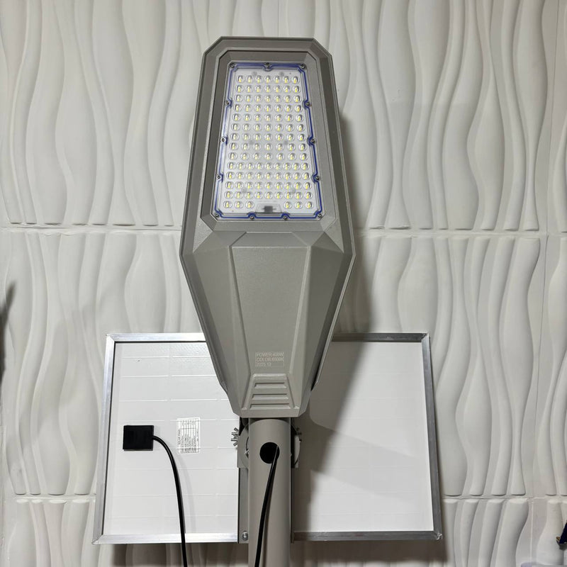 Lampara Solar de Exterior 400W – Luz de Calle IP66 con Panel y Control Remoto foto 9