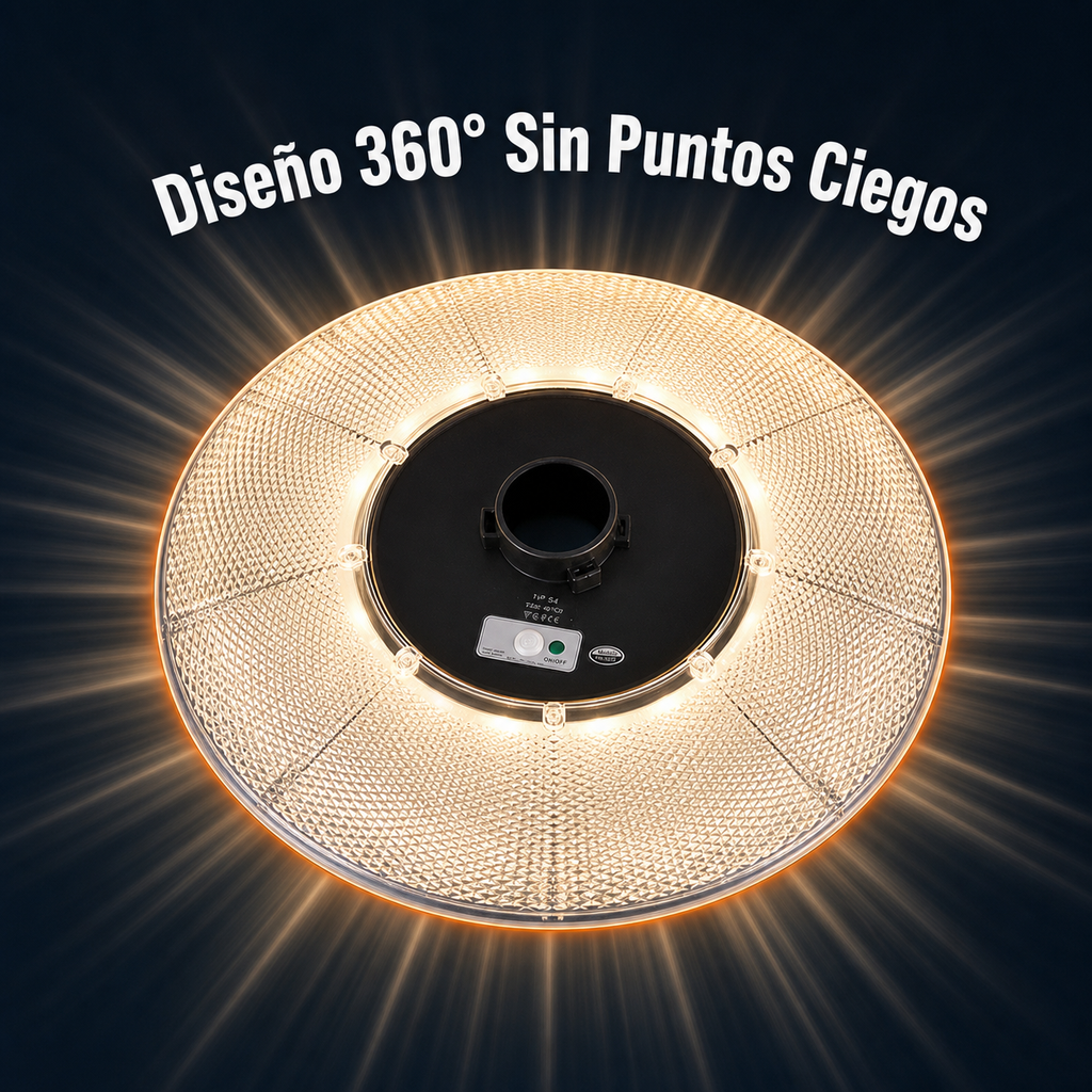 Lámpara Solar UFO Hardy 1200W — Iluminación 360° con Panel Separado - 7