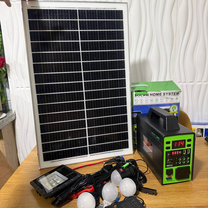Estación de Energía Solar GD-150M 150W — Batería de Litio, Panel Solar y 4 Lámparas LED foto 18