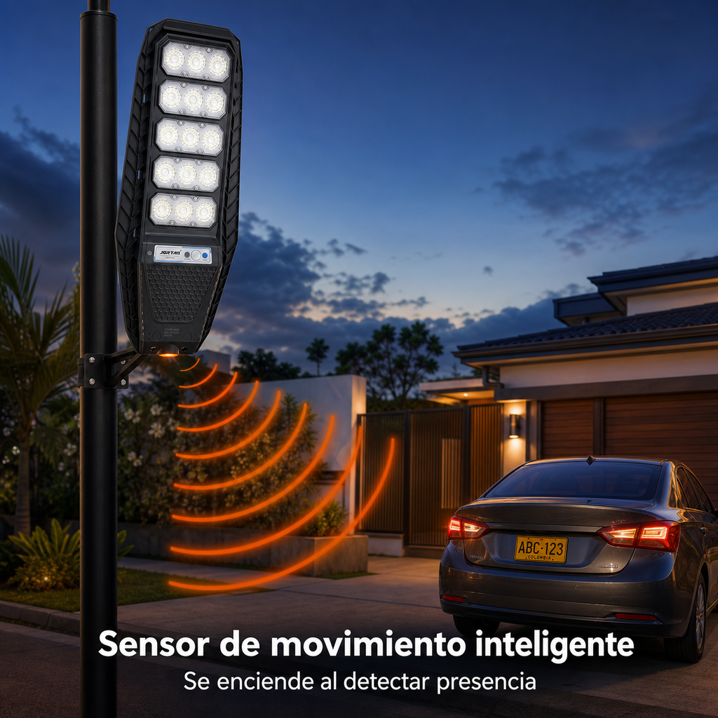 Lámpara Solar Jortan 500W – Luz de Calle Tamaño grande (75 × 29 cm)y Control Remoto - 7