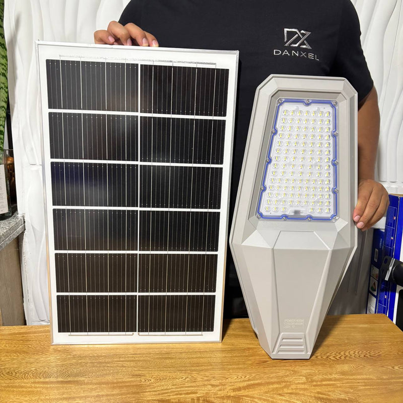 Lampara Solar de Exterior 400W – Luz de Calle IP66 con Panel y Control Remoto foto 11