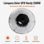 Lámpara Solar UFO Hardy 1200W — Iluminación 360° con Panel Separado miniatura 3