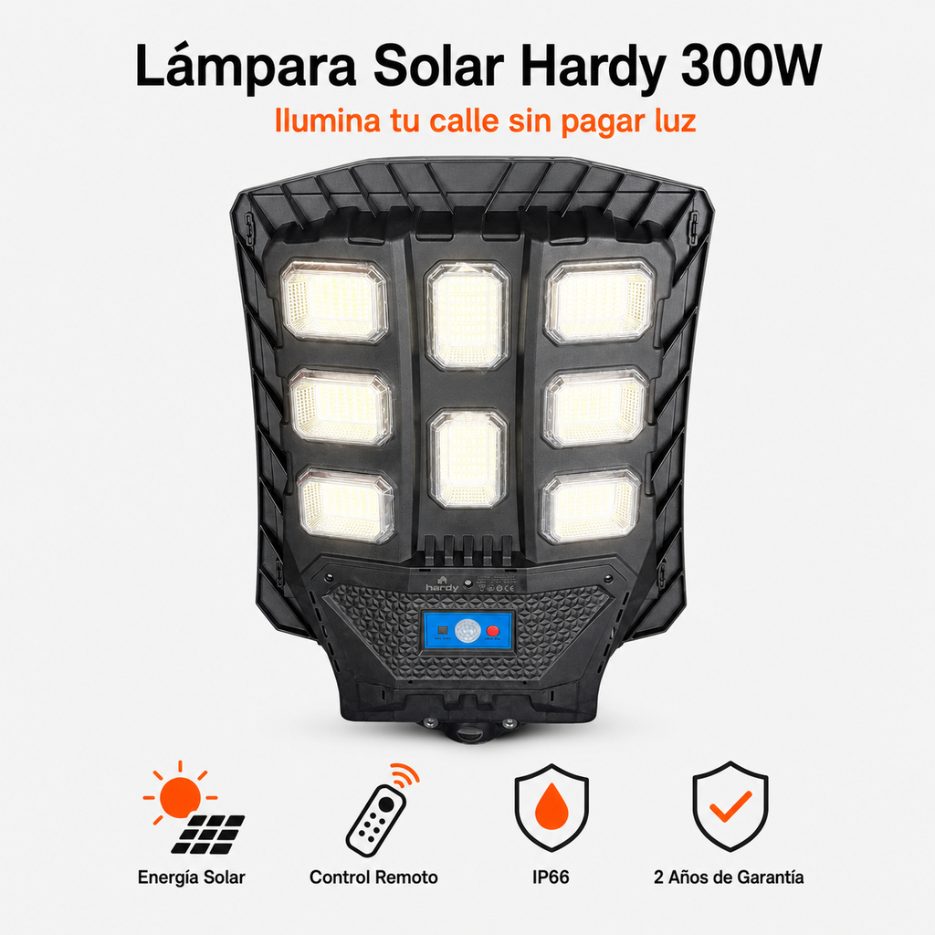 Lampara Solar Hardy 300W - especificaciones