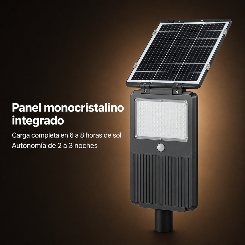 Lámpara Solar Hardy ROMA — Luz Cálida 3000K · Alumbrado Público Certificado RETILAP foto 4