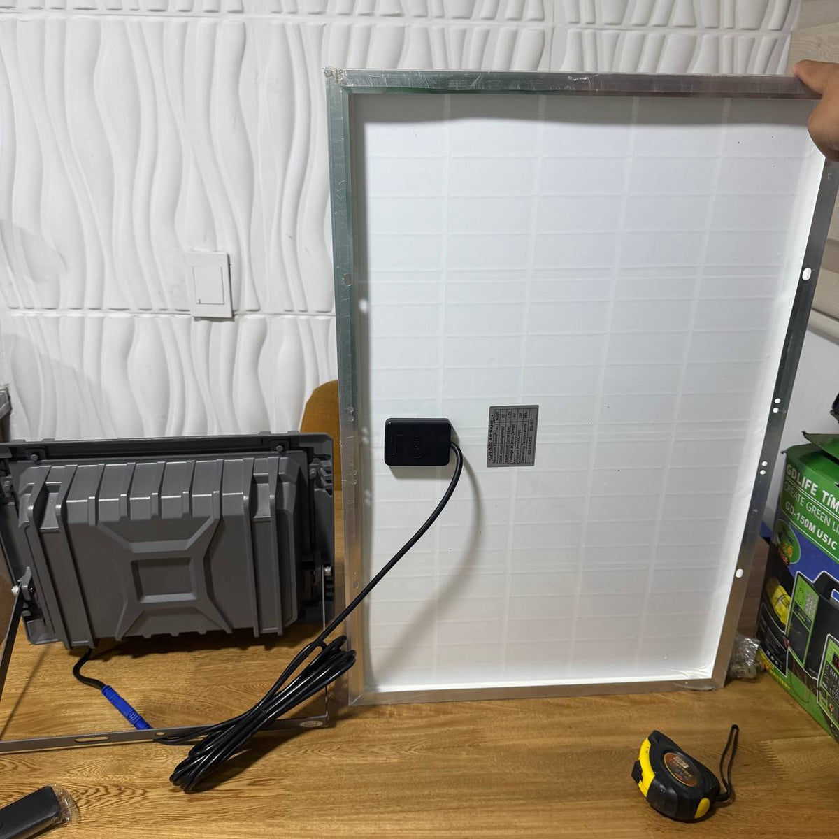 Reflector Solar MJ-AW800C 800W — Alta Potencia con Panel Solar y Control Remoto - 6
