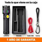 Linterna LED Recargable de Alta Potencia — Zoom, Luz Lateral COB y Carga USB miniatura 6