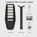 Lámpara Solar Jortan 500W – Luz de Calle Tamaño grande (75 × 29 cm)y Control Remoto miniatura 8
