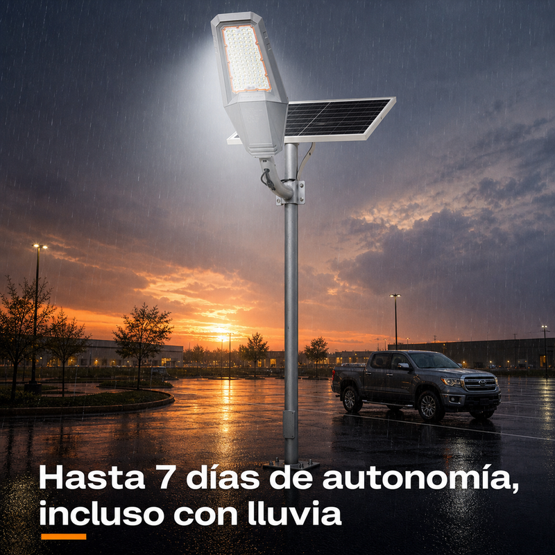 Lámpara Solar de Calle Hardy 800W – Panel Solar Independiente y Control Remoto foto 8