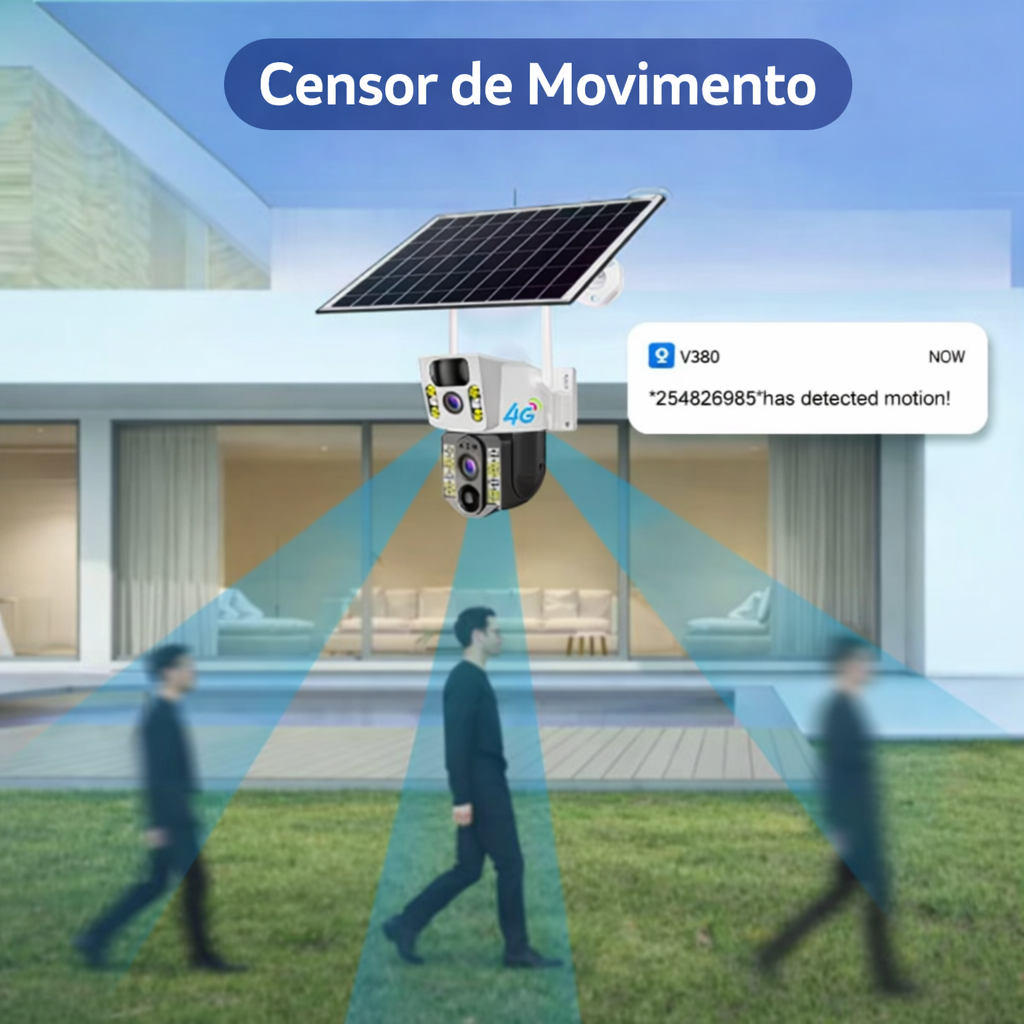 Cámara Solar 4g - 2 lentes  Interiores y Exteriores - Funciona con Chip (Claro o Movistar)
