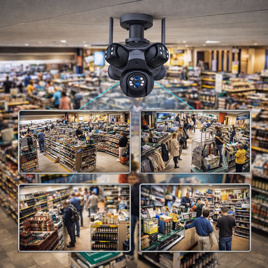 Camara pulpo 5 lentes wifi 4k