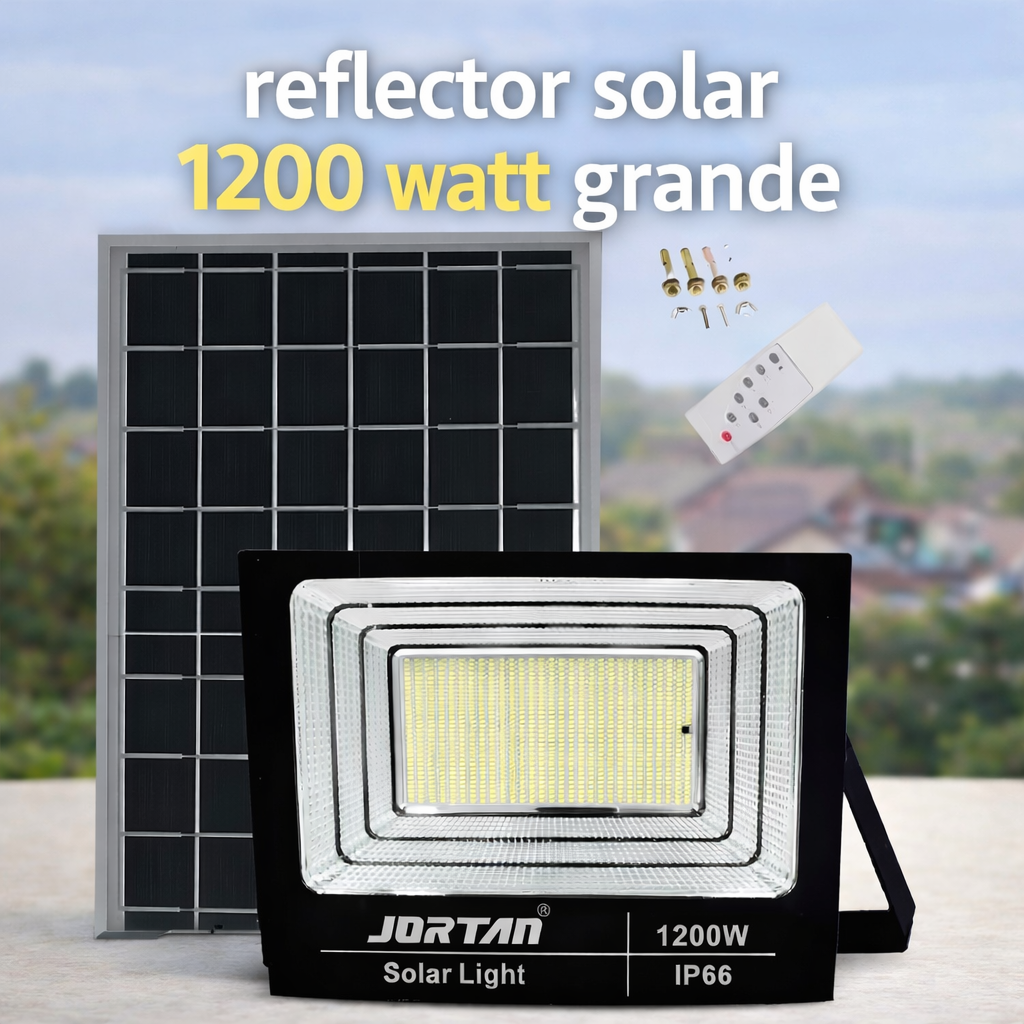 Reflector Solar Joetan 1200W Alta Potencia – Ilumina Como de Día + Garantía 1 Año