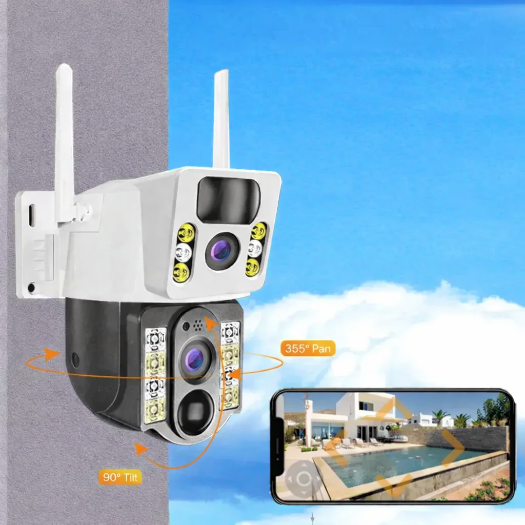 Cámara Solar 4g - 2 lentes  Interiores y Exteriores - Funciona con Chip (Claro o Movistar)