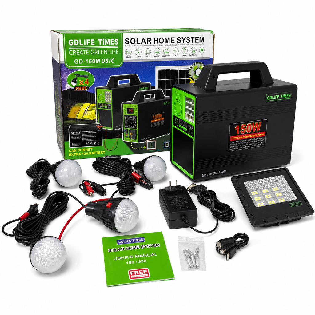 Estación de Energía Solar GD-150M - kit completo