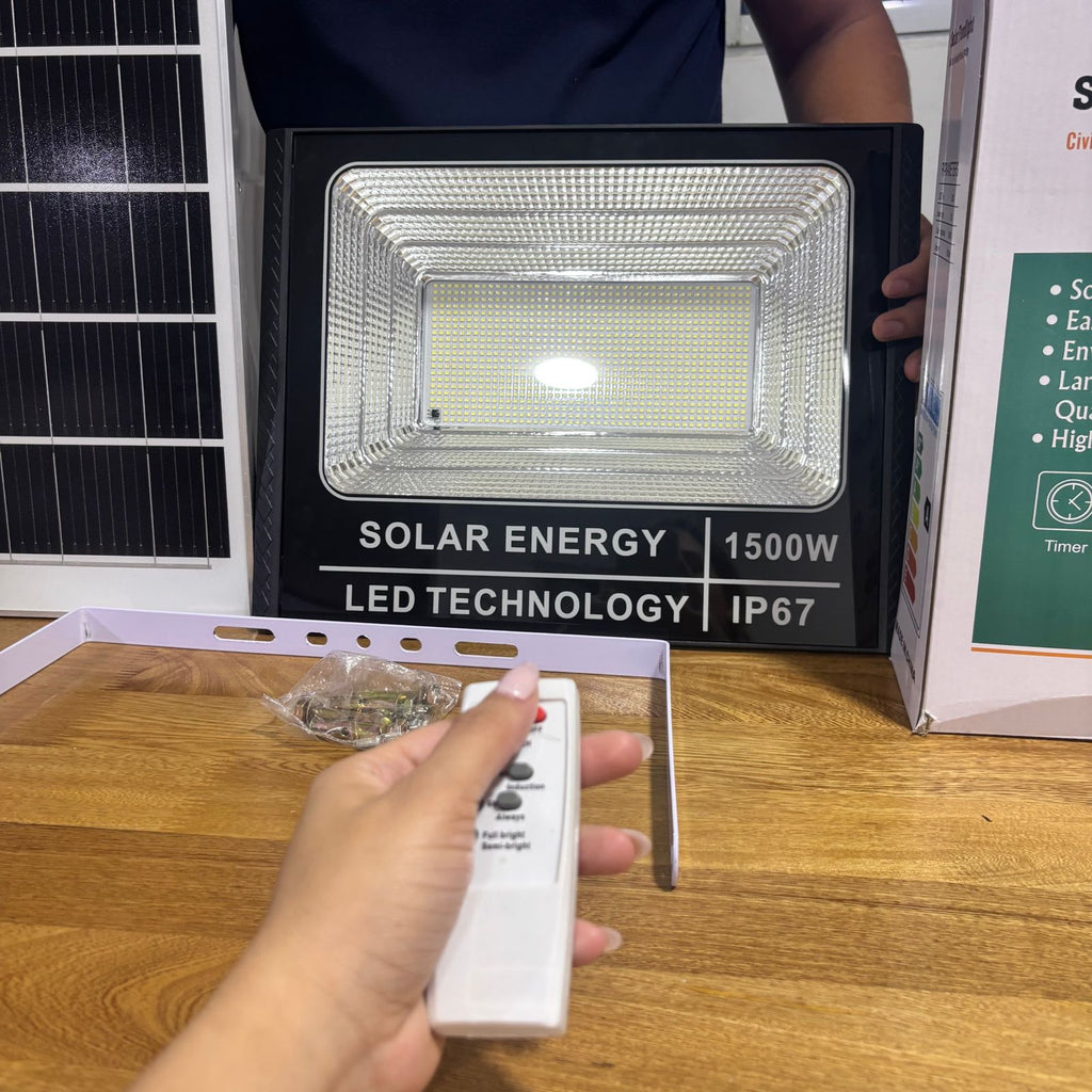 Reflector Solar 1500 WATT Tecnología IP67 SOLAR LIGHT 1 año de garantía