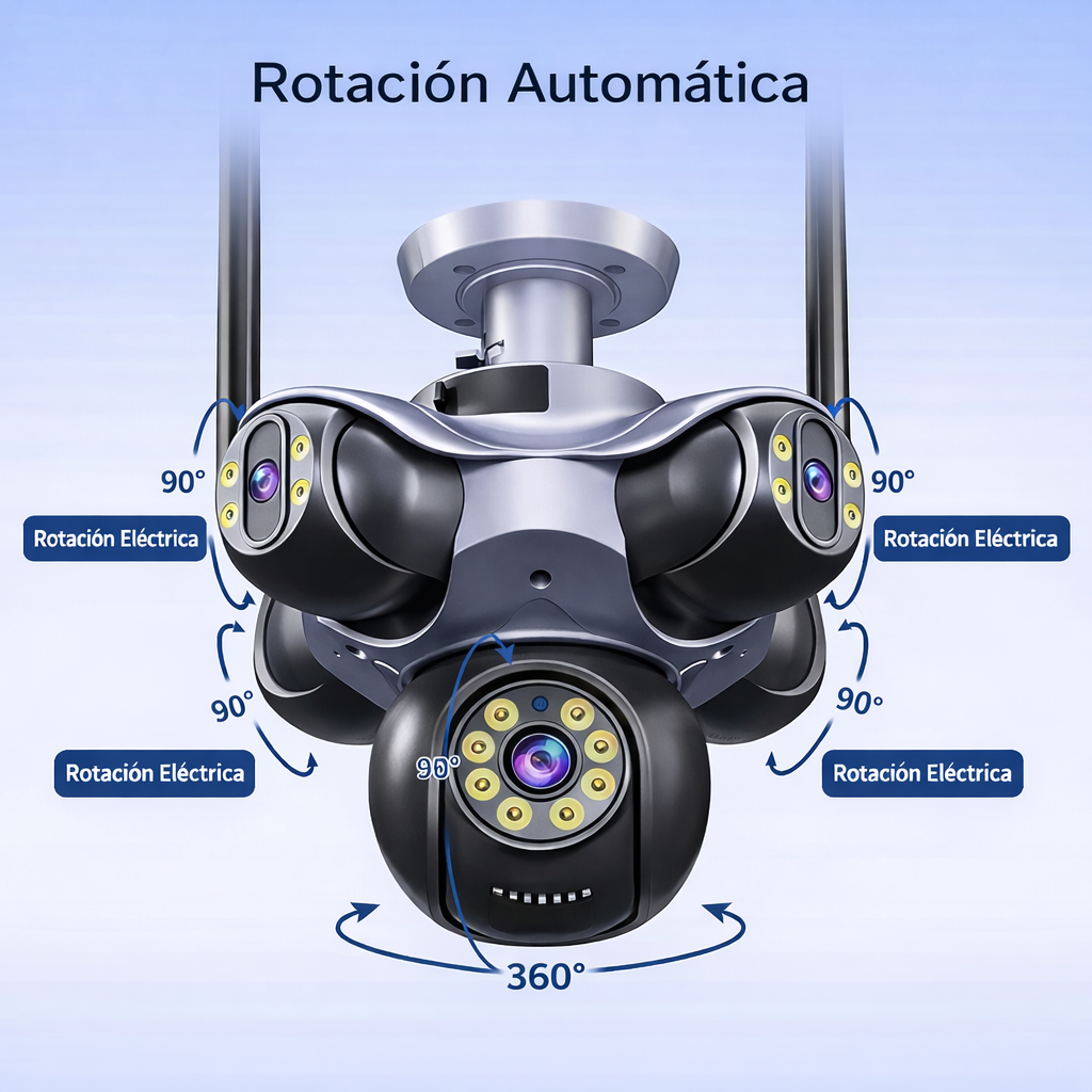 Camara pulpo 5 lentes wifi 4k