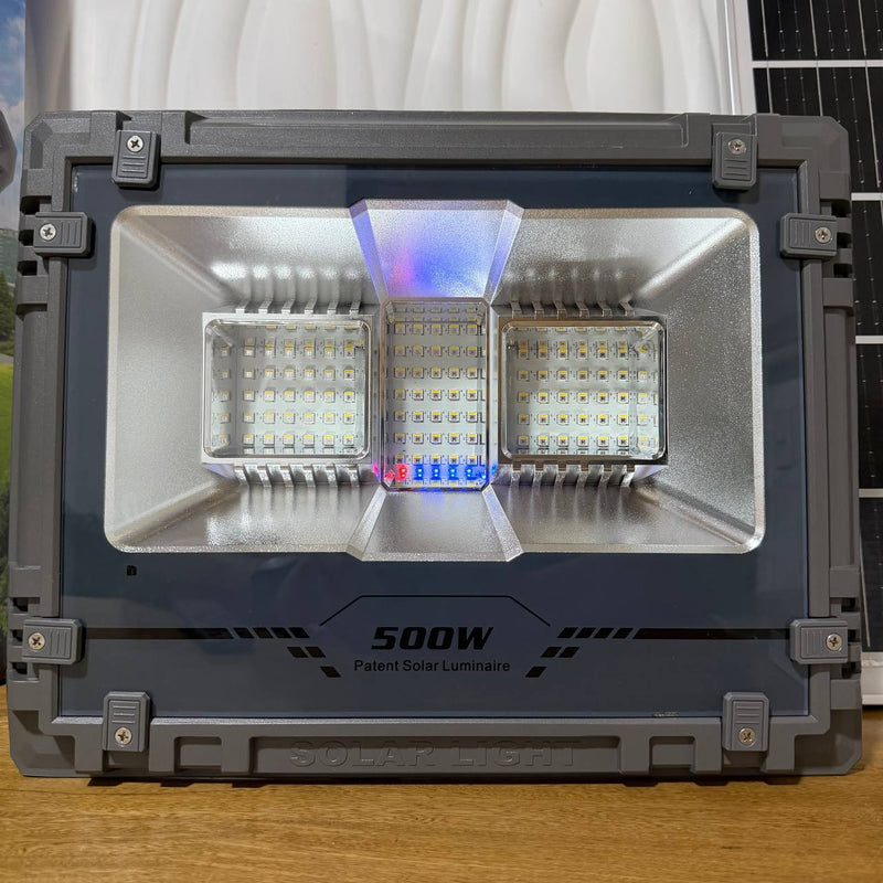 Reflector Solar RGB 500W — Multicolor con Panel Solar y Control Remoto foto 7