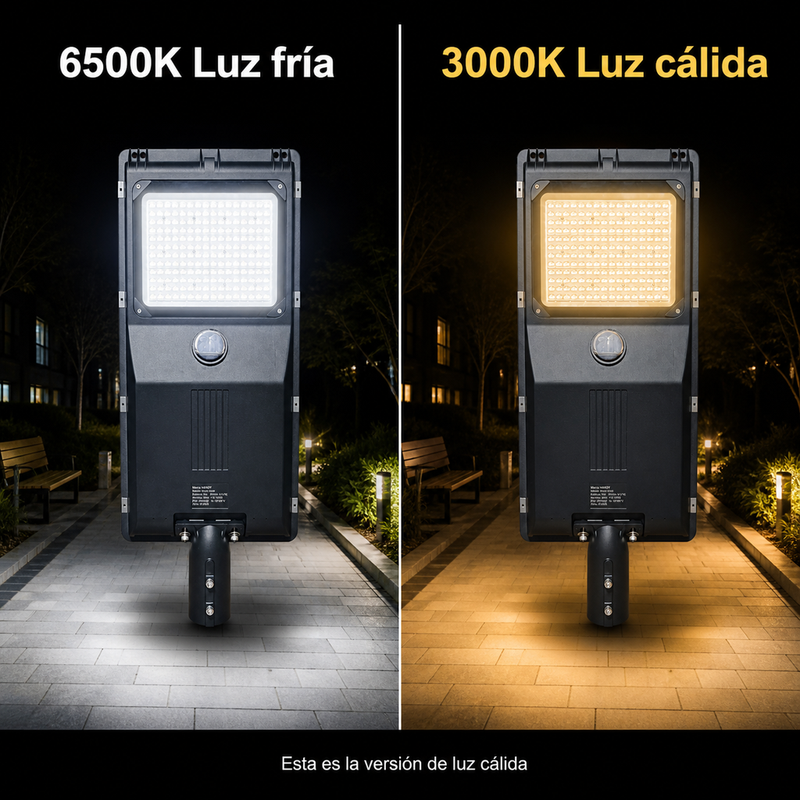 Lámpara Solar Hardy ROMA — Luz Cálida 3000K · Alumbrado Público Certificado RETILAP foto 6