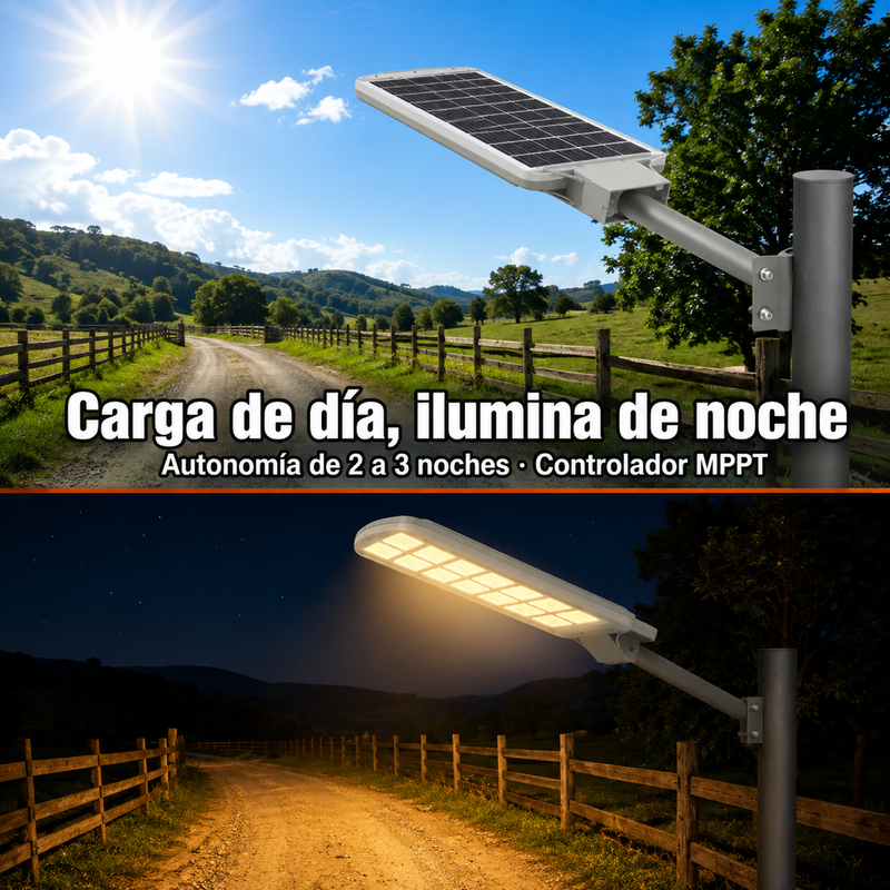 Lámpara Solar Hardy Ares 600 — Luz Cálida · Alumbrado Público Certificado RETILAP foto 4