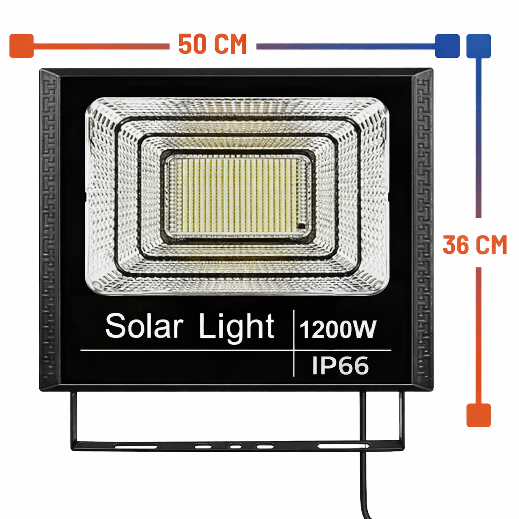 Reflector Solar Joetan 1200W Alta Potencia – Ilumina Como de Día + Garantía 1 Año