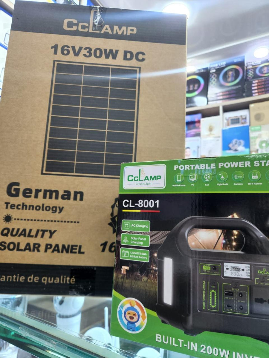 Estación de Energía Solar Portátil 200W con Inversor, Batería de Litio y Panel Solar - 7