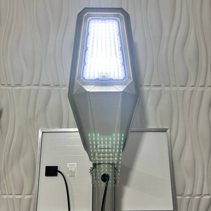 Lampara Solar de Exterior 400W – Luz de Calle IP66 con Panel y Control Remoto foto 8