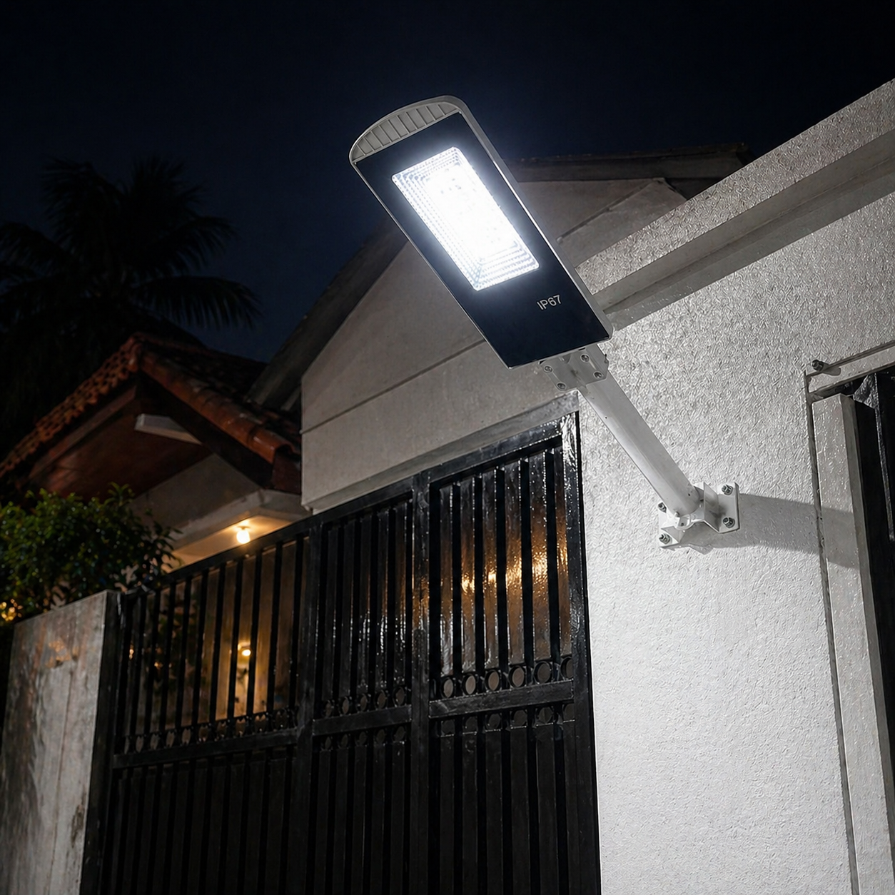 Lampara solar 100 watt con tubo de soporte
