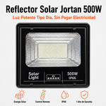Reflector Solar Jortan 500W — Luz Potente con Control Remoto miniatura 3