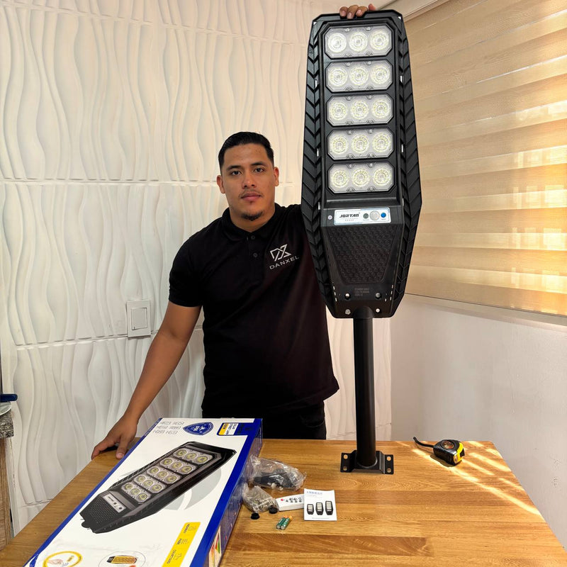 Lámpara Solar Jortan 500W – Luz de Calle Tamaño grande (75 × 29 cm)y Control Remoto foto 12