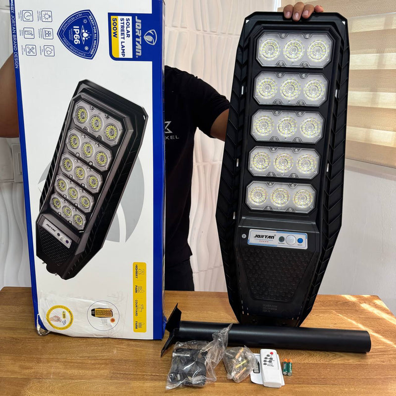 Lámpara Solar Jortan 500W – Luz de Calle Tamaño grande (75 × 29 cm)y Control Remoto foto 13