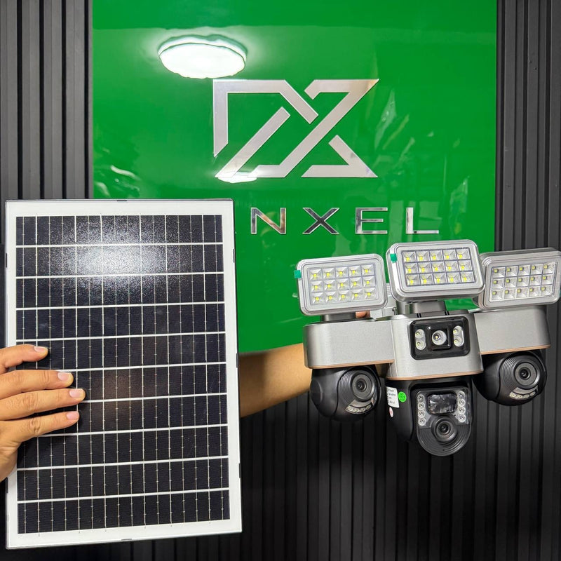 Cámara Solar Inteligente WiFi Triple Lente 360° — 3 Focos LED foto 9
