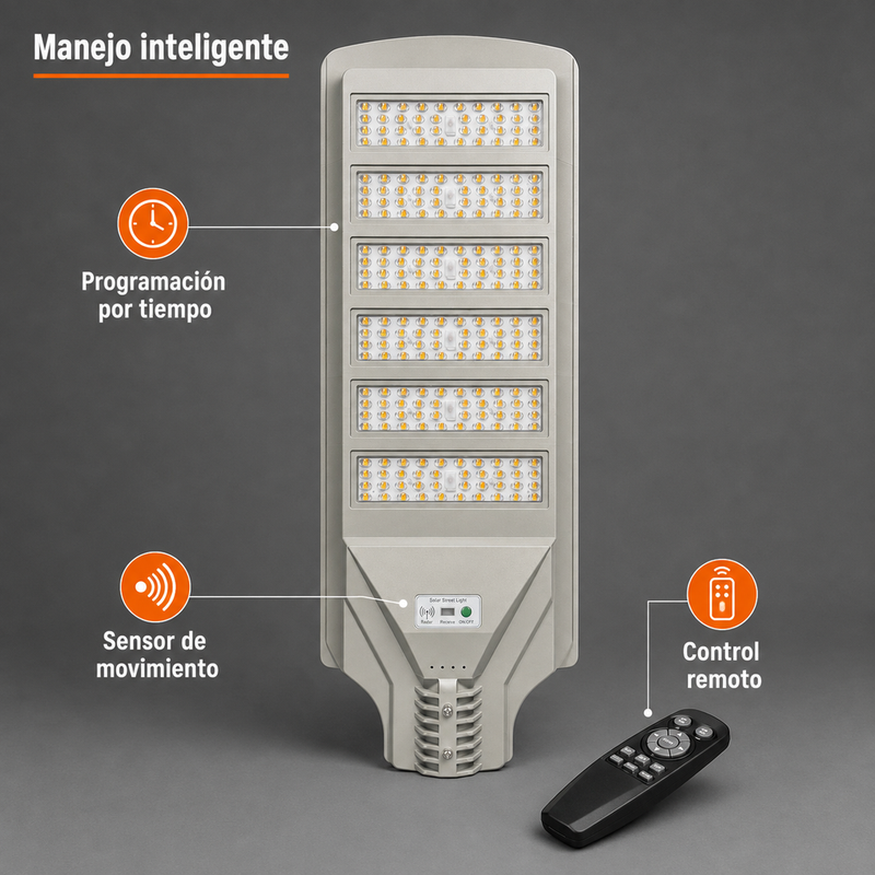 Lámpara Solar Hardy Ares 600 — Luz Cálida · Alumbrado Público Certificado RETILAP foto 5