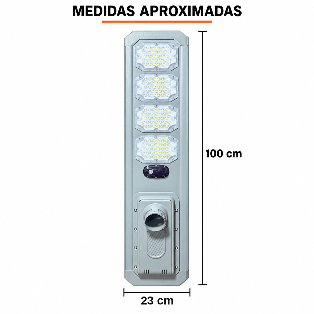 Lámpara Solar Industrial Hardy 400W GR1050S — Panel Integrado, Control Remoto y Brazo - 6