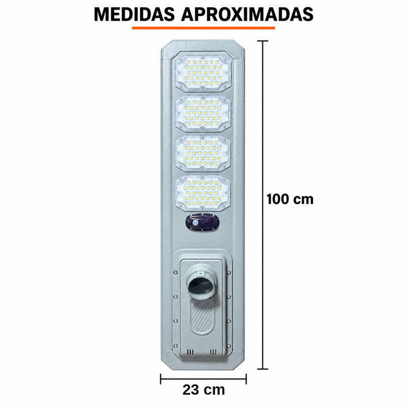 Lámpara Solar Industrial Hardy 400W GR1050S — Panel Integrado, Control Remoto y Brazo foto 6