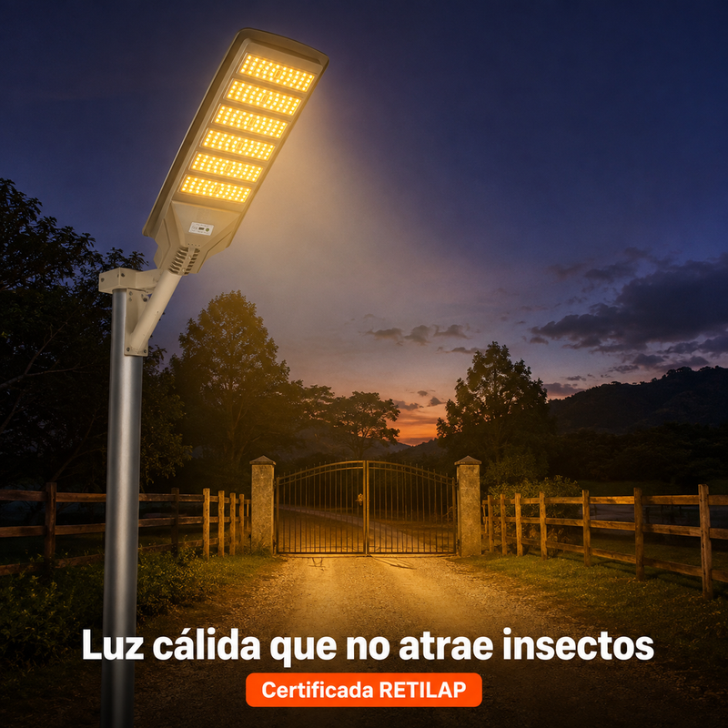 Lámpara Solar Hardy Ares 600 — Luz Cálida · Alumbrado Público Certificado RETILAP foto 3